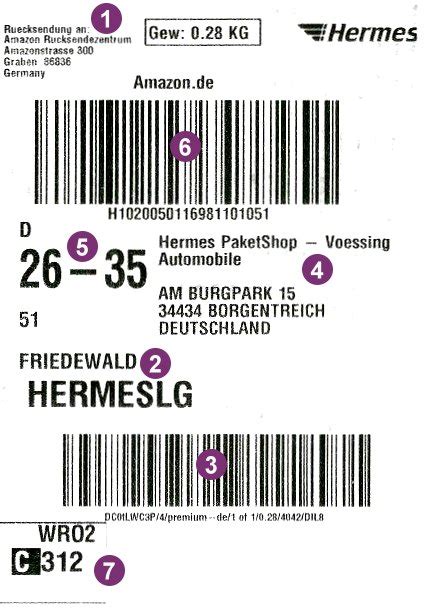 hermes paket hinterlegen|Hermes paketaufkleber.